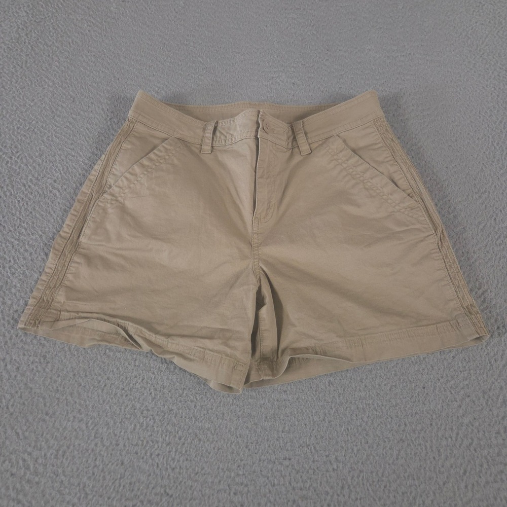 Eddie‎ Bauer Shorts Womens 6 Khaki Chino Cotton Stretch Hiking Utility Pockets